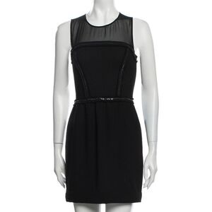 Sandro Black Rapprochement Chain Mesh Mini Dress Size 1